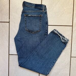 Abercrombie & Fitch The Dad High Rise Dark Blue High Rise Jeans